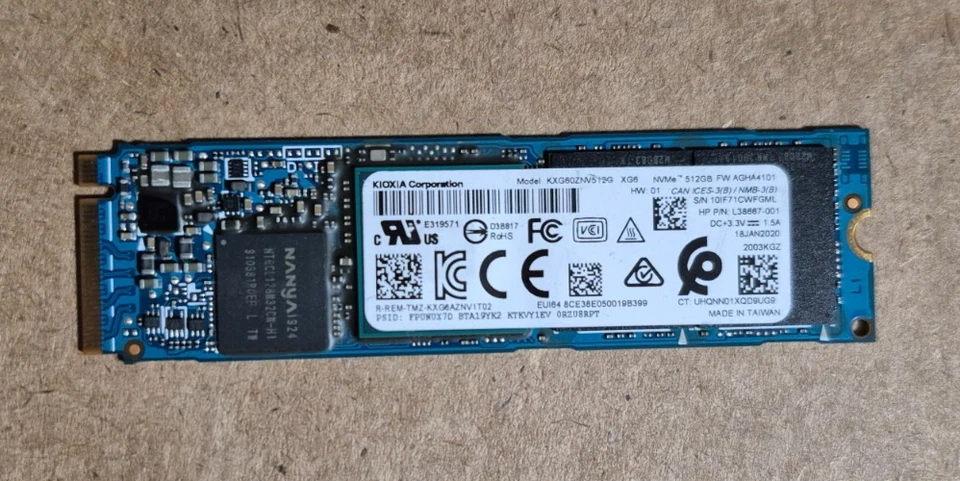 Toshiba XG6 512GB Internal SSD M.2 KXG60ZNV512G L38667-001 Solid State Drive - Image 1 of 1