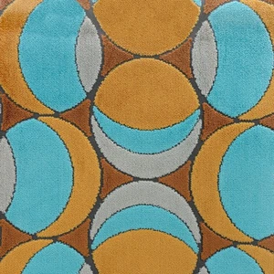 HIGHBALL - MULTI-PURPOSE GEOMETRIC CUT VELVET UPHOLSTERY FABRIC BY THE YARD - Picture 1 of 10