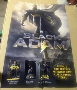 Black Adam DC Comics 2022 Folded Promo Poster 24” x 36” Shazam -unbenutzt - Bild 1 von 4