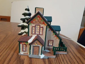 1997 LEMAX Village Collection Porzellan beleuchtet 2 stöckig Cottage - Bild 1 von 11