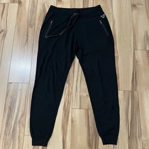 KORSA Road Runners Womens Sz L Lightweight Jogger Black Reflective Pockets - Picture 1 of 8