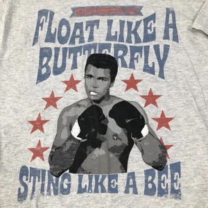 Maglietta Muhammad Ali 'Galleggia come una farfalla' Pungiglione come un'ape' Taglia Med - Foto 1 di 11
