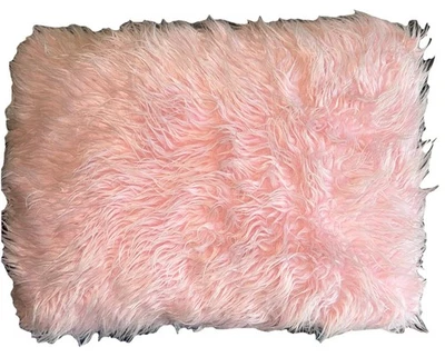 "Almohada peluda diseño perfecto rosa rectangular decorativa 16 X 12""" Foto 1 de 4