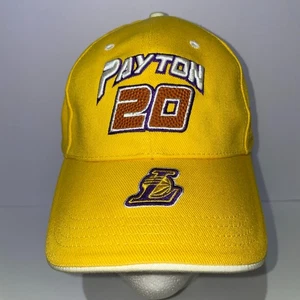 Drew Pearson Gary Payton Lakers Baseball Cap Vintage Yellow Basketball Texture - Picture 1 of 8
