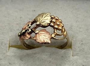 10K Tri-Color Gold Schmetterling Black Hills Goldring Größe 6,25 - Bild 1 von 8