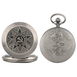 Reloj Bolsillo Clásico Símbolo del Comunismo Hombre Mujer Analogico Cuarzo con Cadena - Imagen 1 de 12