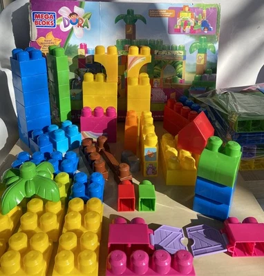 MEGA BLOCKS 163 Building STEM Some Dora The Explorer Pieces & Dora Playset Box - Image 1 of 4