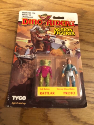 DINO RIDERS RATTLAR AND PROTO VINTAGE ACTION FIGURES TYCO 1987 Cover
