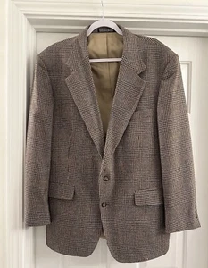 Vintage Christian Brooks Mens 44R Brown USA Blazer Sport Coat Suit Jacket. 1 - Picture 1 of 10