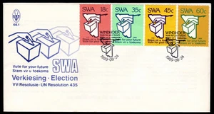 Namibia-Südwestafrika 645-48 FDC, Wahlen At 1.11.1989 for the Future Landes - Picture 1 of 1