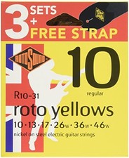 Rotosound R9 Roto Pinks Electric Guitar Strings with Strap