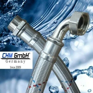CHM GmbH® Panzerschlauch 1 Zoll Länge 50-100cm Stahlflexschlauch Hauswasserwerk - Bild 1 von 42