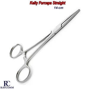 Kelly Forceps Straight Locking Clamp Surgical Haemostatic Atraumatic Tweezers CE - Picture 1 of 5