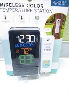 NEW La Crosse Technology Wireless Color Temperature Station/Thermometer 308-1415 - Picture 1 of 8