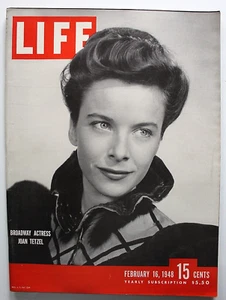 Life Magazine February 1, 1948 - Broadway Actress, Joan Tetzel - Bild 1 von 3