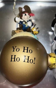 Disney Pirate Mickey Mouse & Pluto Yo Ho Ho Ho! Christmas Ornament Rare - Picture 1 of 6
