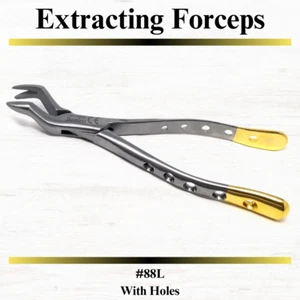 German Dental Extracting Forceps #88L Tooth Extraction Sectioning Root-Gold - Picture 1 of 3