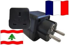 Reisestecker in Frankreich für Geräte aus Libanon Reiseadapter Schwarz