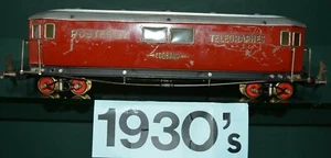 Escala de calibre O 0 francés modelo de juguete eléctrico de antes de la guerra vagón de tren Edobuad década 1930 - Imagen 1 de 12