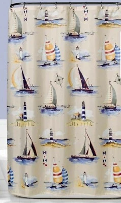 Veleros Saturday Knight LTD Regata Tela Cortina de Ducha 70" x 72" Nuevo en Paquete  Foto 1 de 4