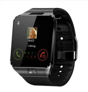 Smart watch DZ09 Bluetooth Camera SIM Card Slot TF Card Wrist phone Black - Picture 1 of 6