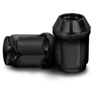 Full Set of 16 Golf Cart Flat Black Acorn Lug Nuts 1/2-20 - Club Car, EZGO - Picture 1 of 1
