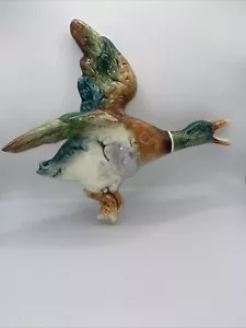 Royal Dux Flying Mallard Duck Bird Wall Hanging Vintage Invisible Repair - Picture 1 of 16