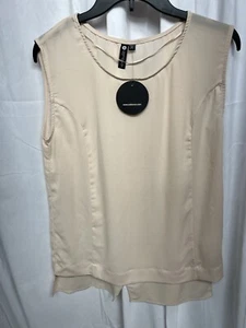 Cotton-On Sleeveless Camisole Beige Rounded Neckline S NWT Long Back Polyester - Picture 1 of 3