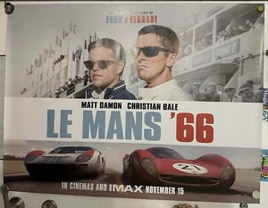 Le Mans 66 (2019) British Quad Film Poster Matt Damon & Christian Bale AP24 - Picture 1 of 4