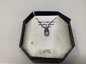 18kt gold over sterling pendant 18” - Picture 1 of 1