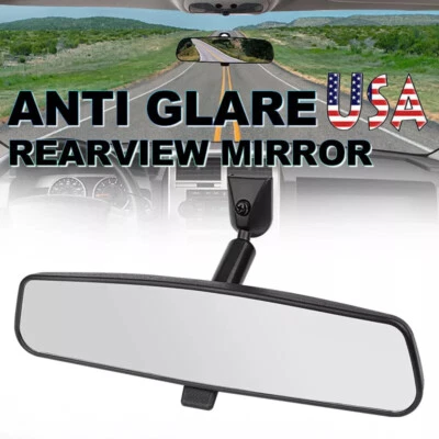 Inside Rear View Mirror Rearview Mirror For 1976-2012 Jeep CJ YJ TJ JK Wrangler - Image 1 of 4