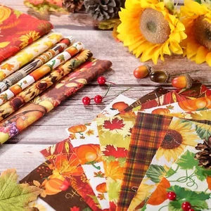 70pcs 10x10" Thanksgiving Cotton Fabric Squares for DIY Crafts & Patchwork - Picture 1 of 7
