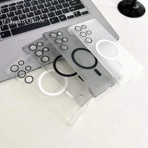Ultra Slim For Magsafe Clear Frameless Phone Case For Samsung S25 S24 Plus S22 S - Picture 1 of 54