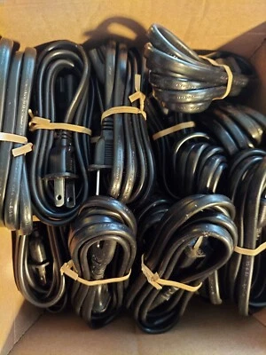 Lot 50 US Standard 2 Prong Pin 5' AC Power Cable Cord Charge Adapter PS1 PS2 PS3 - Image 1 of 4