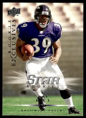 2008 Upper Deck Rookie Exclusives RE42 Ray Rice Baltimore Ravens Football Card - Image 1 of 2
