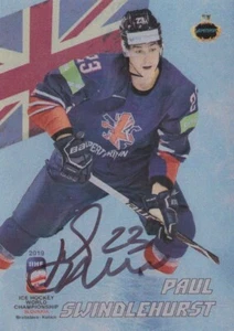 PAUL SWINDLEHURST - TEAM GB/BELFAST GIANTS, RARE SIGNED/AUTO'D 2019 IIHF GB CARD - Picture 1 of 2