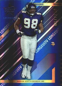 2004 Leaf Rookies and Stars Longevity Sapphire Card #157 Darrion Scott /150