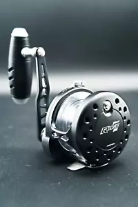 Maxel Jigging Reel Rage Pro 90 Lever Drag Conventional Reel Black/Light Gray - Picture 1 of 5