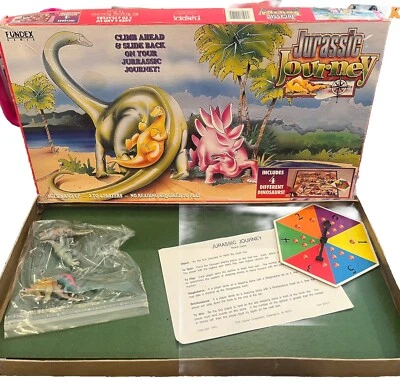 NEW Fundex 1993 Jurassic Journey Dinosaur Board Game Kids Raptor T-Rex Adventure - Image 1 of 4