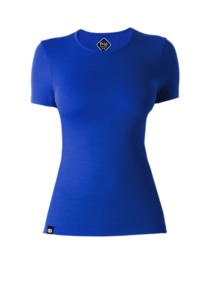Reda Rewoolution Skin Women's Mesh T-Shirt 180 Merino Wool Royal Blue - Image 1 of 1