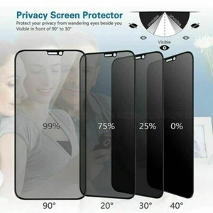 5D Privacy Tempered Glass Screen Protector For iPhone 16 15 14 Pro Max 13 Cover - Picture 1 of 4