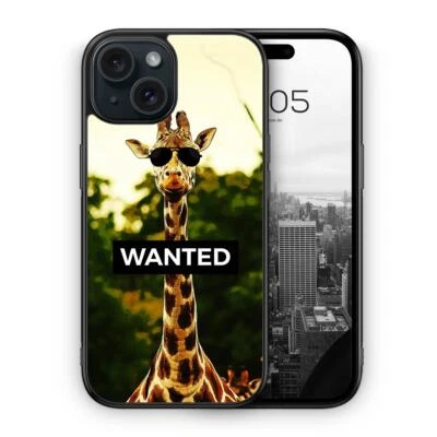 MUNIQASE Wanted Coole Giraffe Silikon Hülle für z.B. iPhone 12 13 14 15 16,Plus Pro Max u