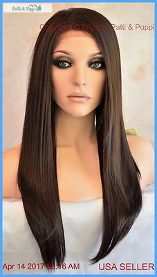 Long Straight Lace Front Wig Clr #4  Dazzeling Hot Long Style  USA Seller 1174 - Image 1 of 4
