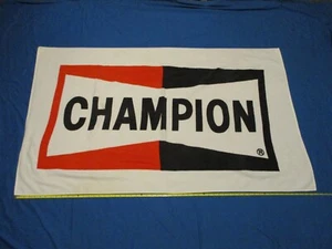 Vintage Champion Spark Plug Beach Towel About 60 Inch X 34 Inch Made in USA - Picture 1 of 6