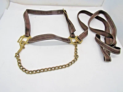 Halter de Nylon con Herrajes de Latón Entrenamiento Halter Caballo Ecuestre 5.5 Pies Plomo Foto 1 de 4