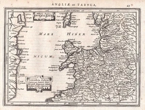 Lancaster England Europe Europa Great Britain Großbritannien map Gerard Mercator - Picture 1 of 1