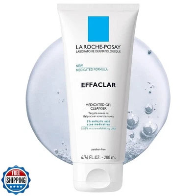 La Roche-Posay Effaclar Medicated Gel Cleanser, 2% Salicylic Acid Cleanser +  - Image 1 of 4