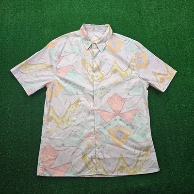 ZARA Shirt Mens Large Light Purple Slim Button Up Abstract Print Pastel Casual - Image 1 of 4