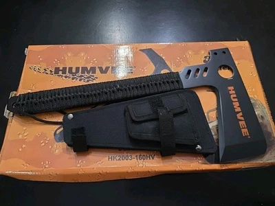 Frost Cutlery Humvee Axe Thunder Black Blade Axe with Sheath Rope Wrapped Handle - Image 1 of 4