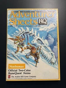 RuneQuest  Adventurer Sheets  Nonhuman Avalon Hill 8575 - Picture 1 of 5